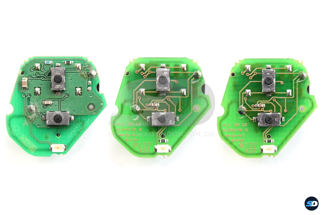 Bild vergrößern - Funksignal Eingangsmessung defekter Porsche 996 Funkschlüssel