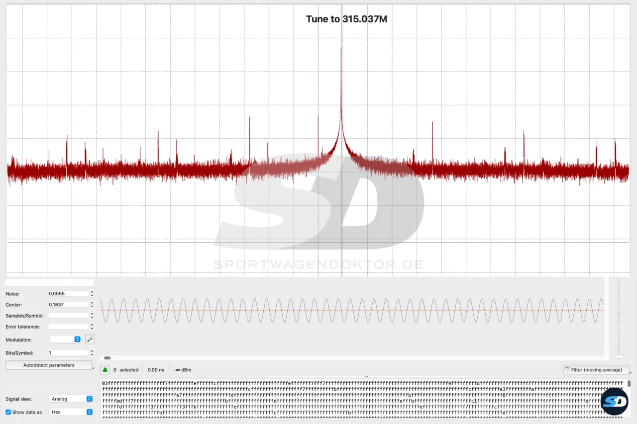 Bild vergrößern - Eingangsmessung. Funkmodul sendet Signal, aber keinen Inhalt