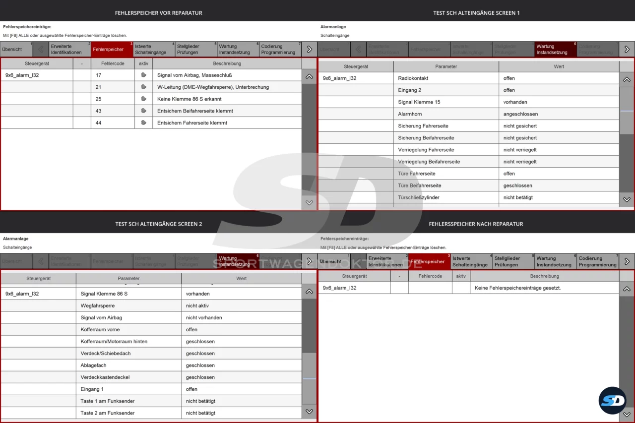 Bild vergrößern - Porsche 986 – Reparatur M534 und neue Schlüssel